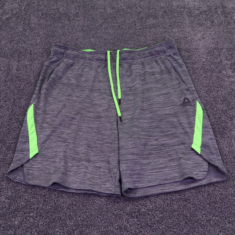Reebok Shorts Mens 2X Large Gray Mesh Athletic Gym Running